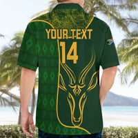 Custom South Africa Rugby Hawaiian Shirt 2023 Go Champions Springboks With Protea - Wonder Print Shop
