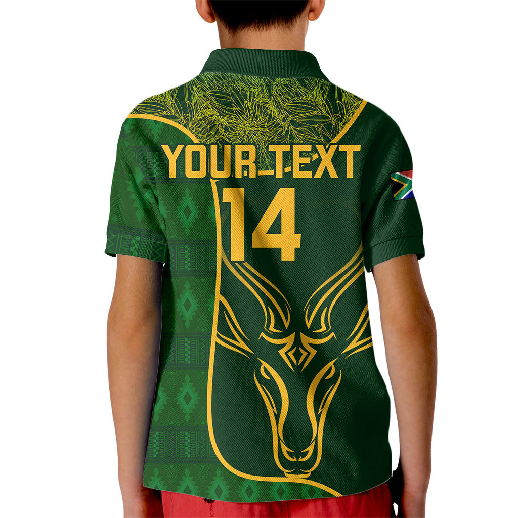 Custom South Africa Rugby Kid Polo Shirt 2023 Go Champions Springboks With Protea - Wonder Print Shop