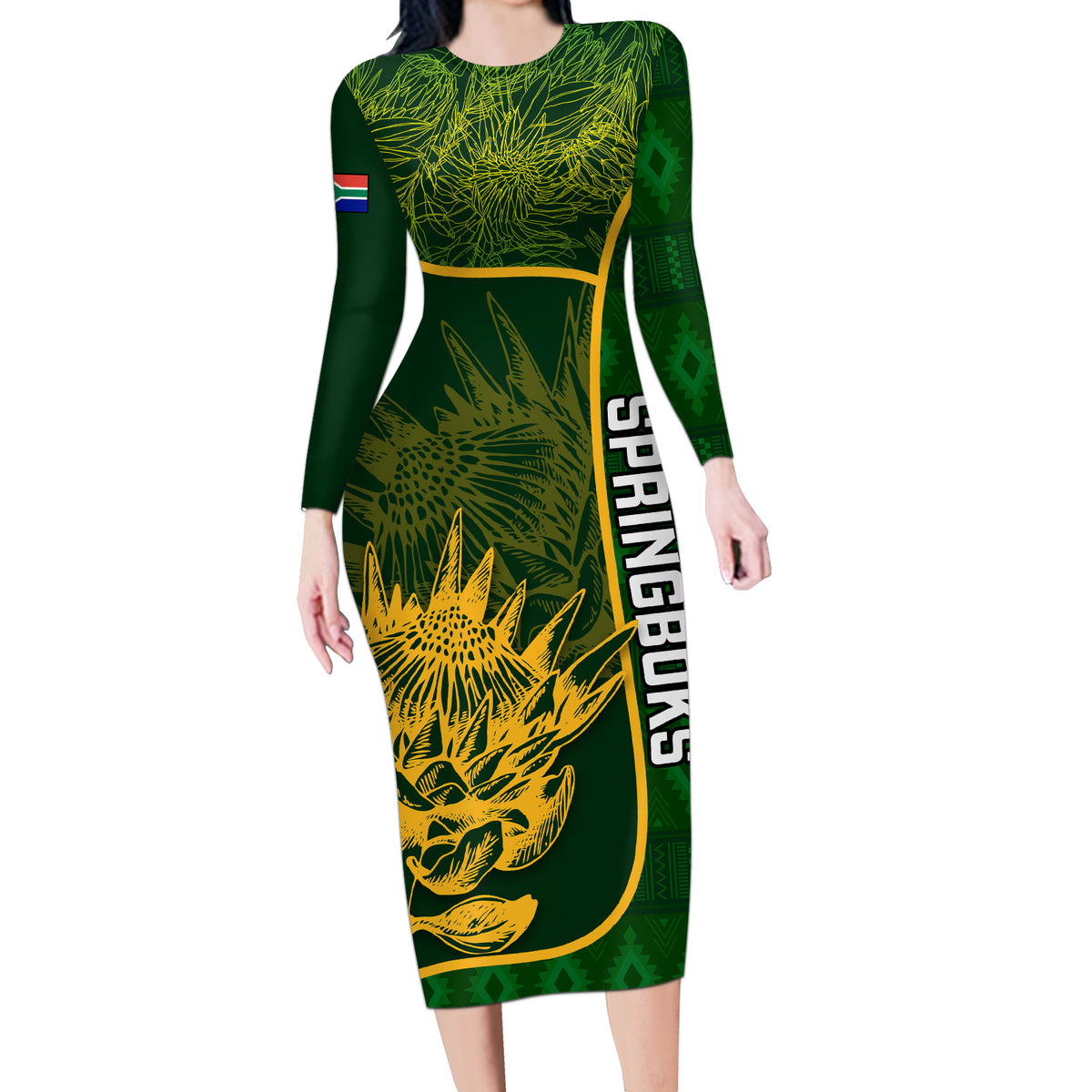 bodycon dress south africa South Africa Flag Bodycon dress
