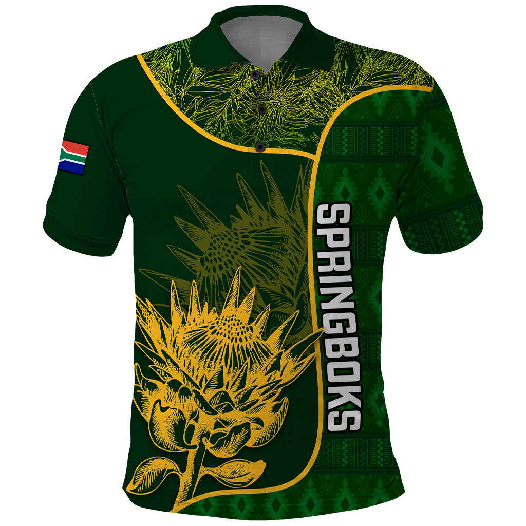 Custom South Africa Rugby Polo Shirt 2023 Go Champions Springboks With Protea - Wonder Print Shop