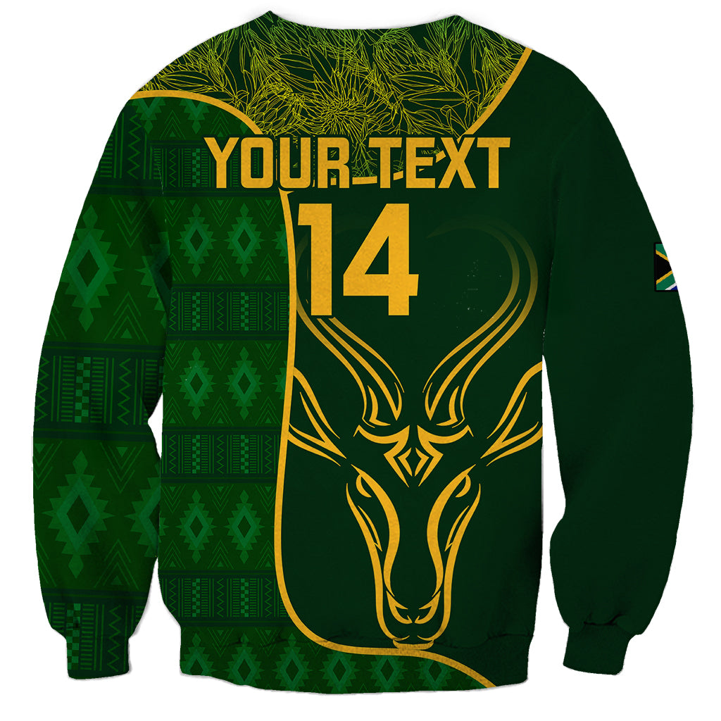 Custom South Africa Rugby Sweatshirt 2023 Go Champions Springboks With Protea - Wonder Print Shop