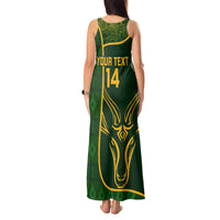 Custom South Africa Rugby Tank Maxi Dress 2023 Go Champions Springboks With Protea - Wonder Print Shop