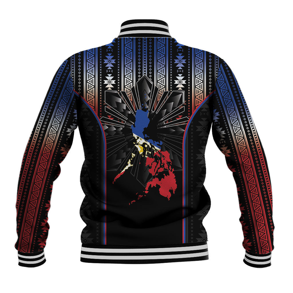 Mabuhay Philippines Festival Baseball Jacket Filipino Map Sampaguita Igorot Pattern