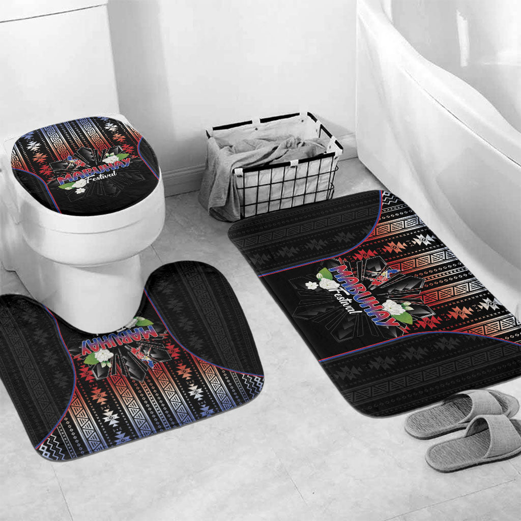 Mabuhay Philippines Festival Bathroom Set Filipino Map Sampaguita Igorot Pattern