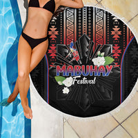 Mabuhay Philippines Festival Beach Blanket Filipino Map Sampaguita Igorot Pattern