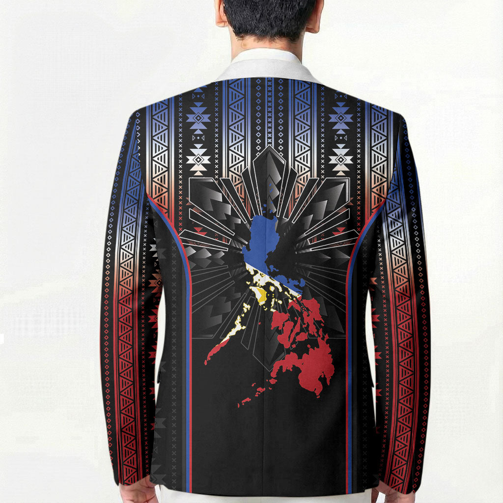 Mabuhay Philippines Festival Blazer Filipino Map Sampaguita Igorot Pattern