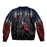 Mabuhay Philippines Festival Bomber Jacket Filipino Map Sampaguita Igorot Pattern