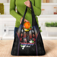 Mabuhay Philippines Festival Grocery Bag Filipino Map Sampaguita Igorot Pattern