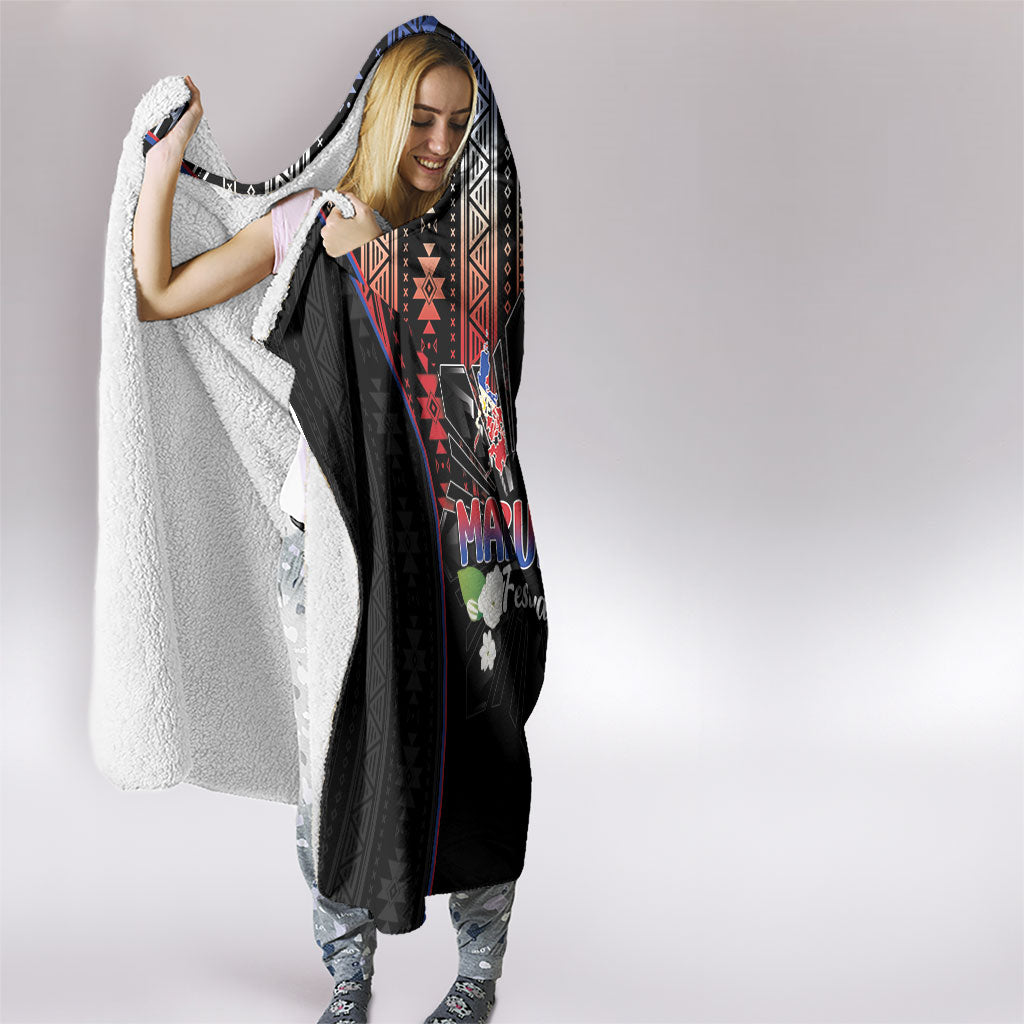 Mabuhay Philippines Festival Hooded Blanket Filipino Map Sampaguita Igorot Pattern
