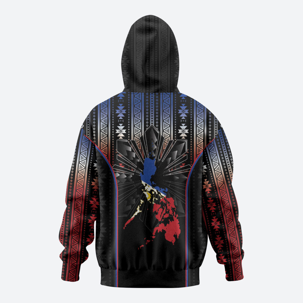 Mabuhay Philippines Festival Hoodie Filipino Map Sampaguita Igorot Pattern