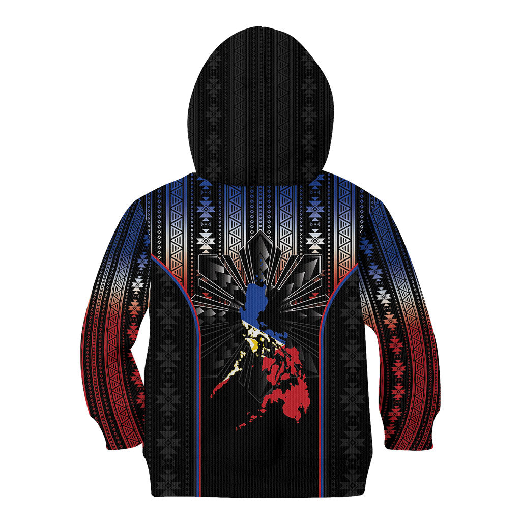 Mabuhay Philippines Festival Kid Hoodie Filipino Map Sampaguita Igorot Pattern