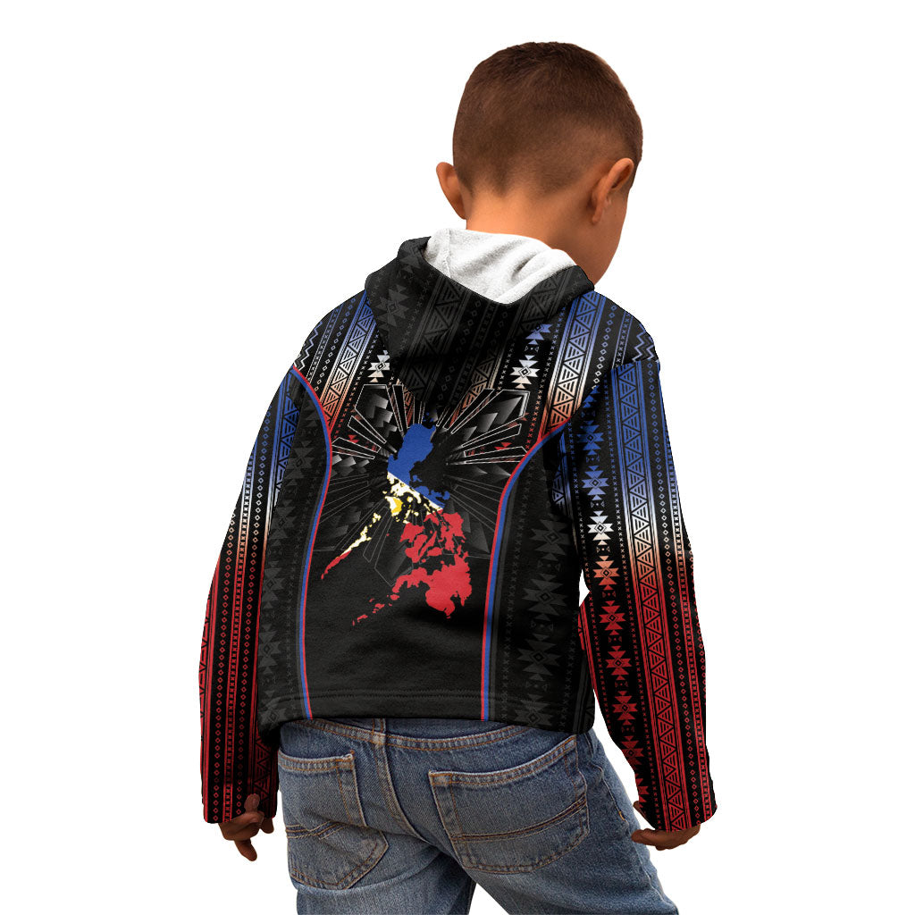 Mabuhay Philippines Festival Kid Hoodie Filipino Map Sampaguita Igorot Pattern