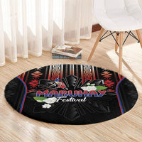 Mabuhay Philippines Festival Round Carpet Filipino Map Sampaguita Igorot Pattern
