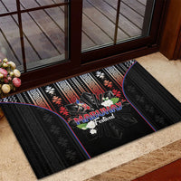 Mabuhay Philippines Festival Rubber Doormat Filipino Map Sampaguita Igorot Pattern
