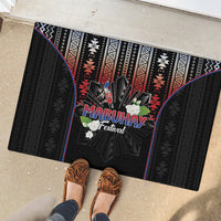 Mabuhay Philippines Festival Rubber Doormat Filipino Map Sampaguita Igorot Pattern