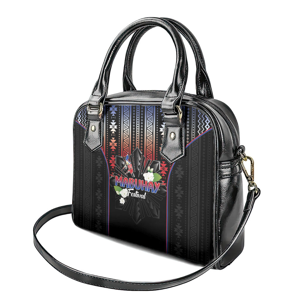 Mabuhay Philippines Festival Shoulder Handbag Filipino Map Sampaguita Igorot Pattern