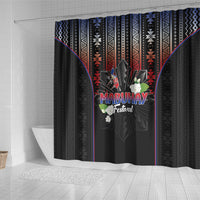 Mabuhay Philippines Festival Shower Curtain Filipino Map Sampaguita Igorot Pattern