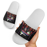 Mabuhay Philippines Festival Slide Sandals Filipino Map Sampaguita Igorot Pattern