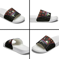 Mabuhay Philippines Festival Slide Sandals Filipino Map Sampaguita Igorot Pattern