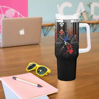 Mabuhay Philippines Festival Tumbler With Handle Filipino Map Sampaguita Igorot Pattern