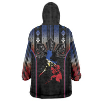 Mabuhay Philippines Festival Wearable Blanket Hoodie Filipino Map Sampaguita Igorot Pattern