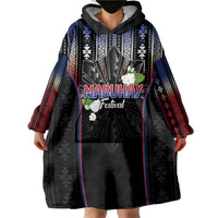 Mabuhay Philippines Festival Wearable Blanket Hoodie Filipino Map Sampaguita Igorot Pattern