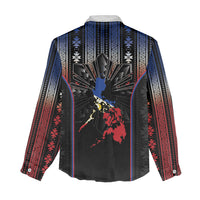 Mabuhay Philippines Festival Women Casual Shirt Filipino Map Sampaguita Igorot Pattern