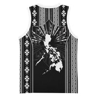 Mabuhay Philippines Festival Basketball Jersey Filipino Map Black White Igorot Pattern