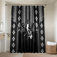 Mabuhay Philippines Festival Bathroom Set Filipino Map Black White Igorot Pattern