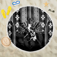 Mabuhay Philippines Festival Beach Blanket Filipino Map Black White Igorot Pattern