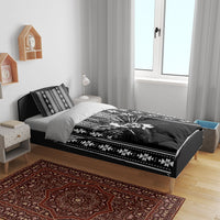 Mabuhay Philippines Festival Bedding Set Filipino Map Black White Igorot Pattern