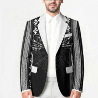 Mabuhay Philippines Festival Blazer Filipino Map Black White Igorot Pattern