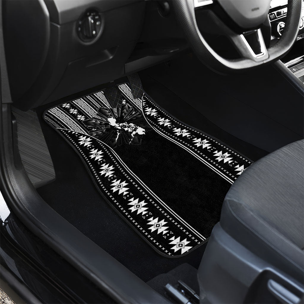 Mabuhay Philippines Festival Car Mats Filipino Map Black White Igorot Pattern