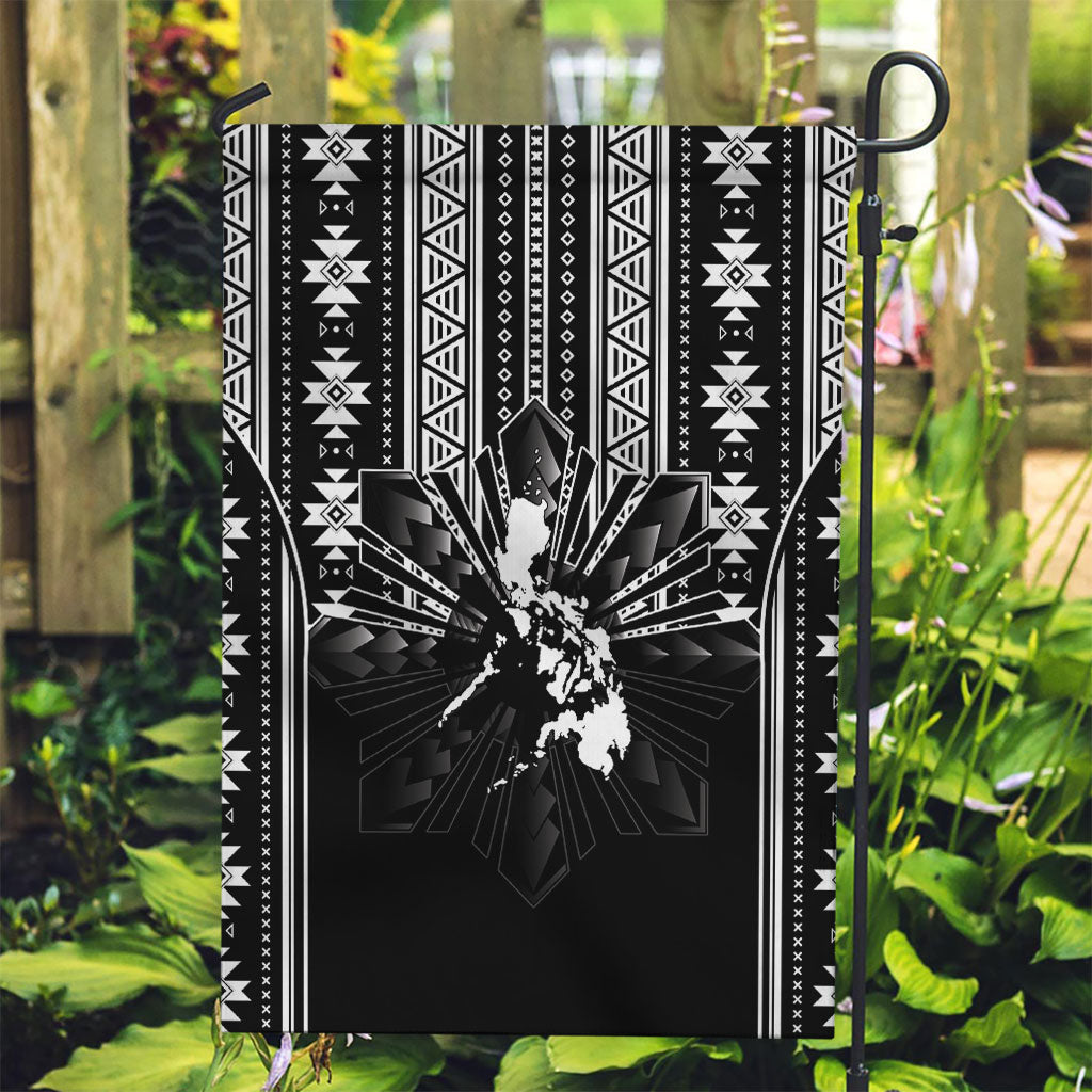 Mabuhay Philippines Festival Garden Flag Filipino Map Black White Igorot Pattern