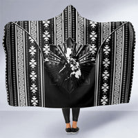 Mabuhay Philippines Festival Hooded Blanket Filipino Map Black White Igorot Pattern
