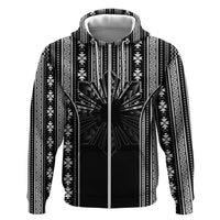 Mabuhay Philippines Festival Hoodie Filipino Map Black White Igorot Pattern