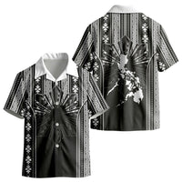 Mabuhay Philippines Festival Kid Hawaiian Shirt Filipino Map Black White Igorot Pattern