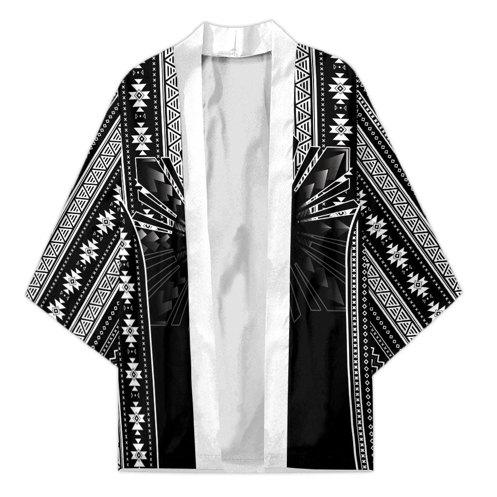 Mabuhay Philippines Festival Kimono Filipino Map Black White Igorot Pattern