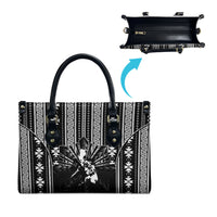 Mabuhay Philippines Festival Leather Bag Filipino Map Black White Igorot Pattern
