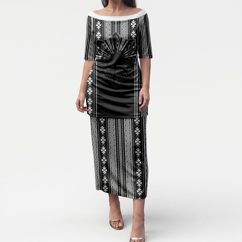 Mabuhay Philippines Festival Puletasi Filipino Map Black White Igorot Pattern