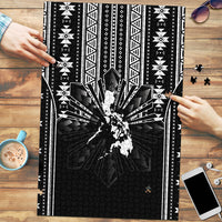 Mabuhay Philippines Festival Puzzle Filipino Map Black White Igorot Pattern