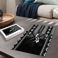 Mabuhay Philippines Festival Puzzle Filipino Map Black White Igorot Pattern