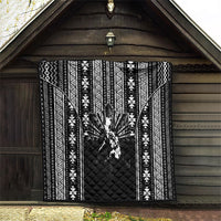 Mabuhay Philippines Festival Quilt Filipino Map Black White Igorot Pattern