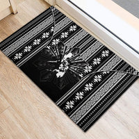 Mabuhay Philippines Festival Rubber Doormat Filipino Map Black White Igorot Pattern