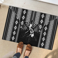 Mabuhay Philippines Festival Rubber Doormat Filipino Map Black White Igorot Pattern