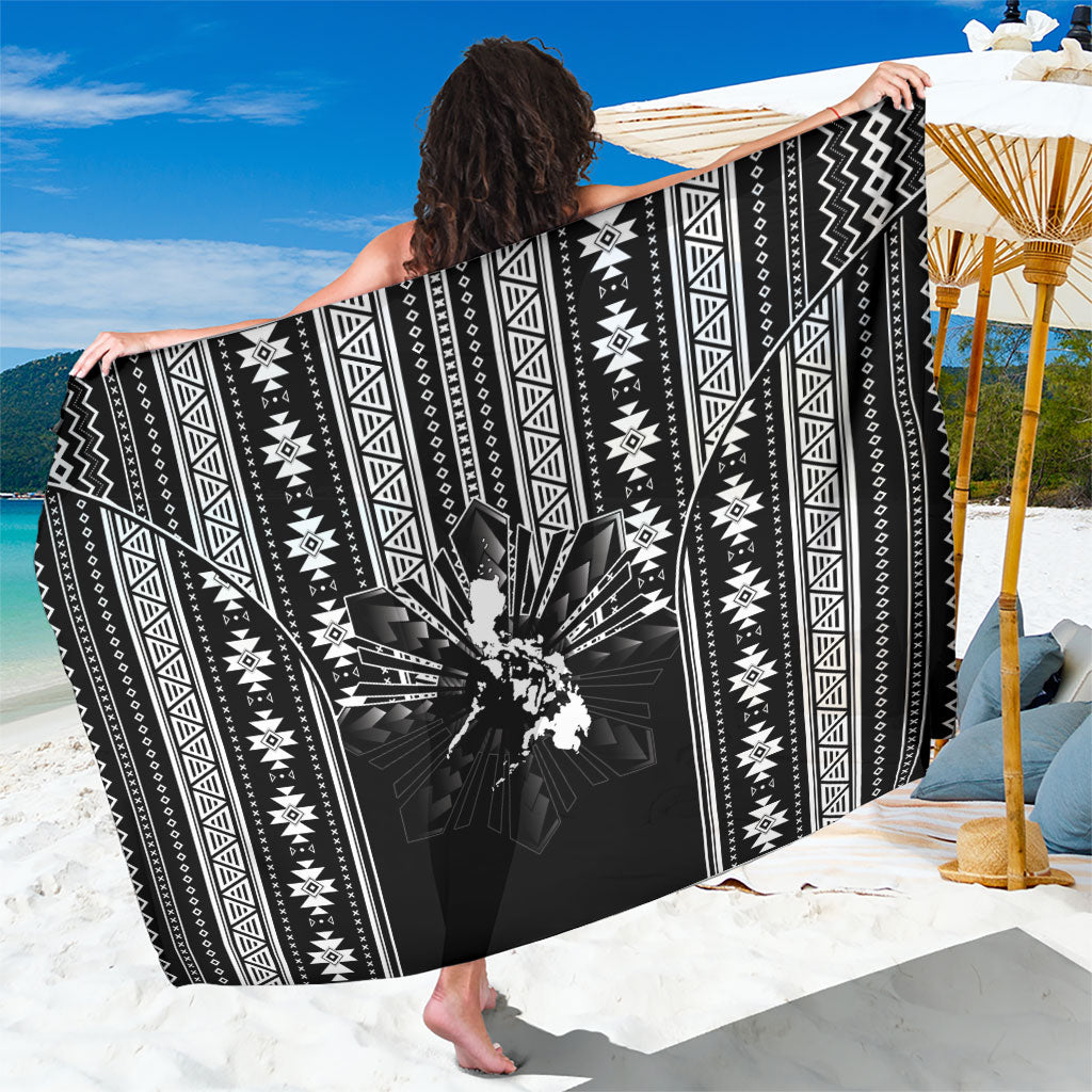 Mabuhay Philippines Festival Sarong Filipino Map Black White Igorot Pattern