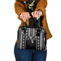 Mabuhay Philippines Festival Shoulder Handbag Filipino Map Black White Igorot Pattern