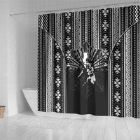 Mabuhay Philippines Festival Shower Curtain Filipino Map Black White Igorot Pattern