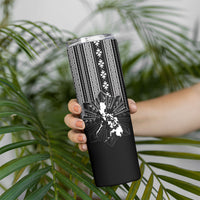 Mabuhay Philippines Festival Skinny Tumbler Filipino Map Black White Igorot Pattern