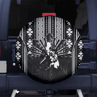 Mabuhay Philippines Festival Spare Tire Cover Filipino Map Black White Igorot Pattern